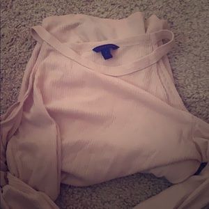 Light pink off the shoulder top